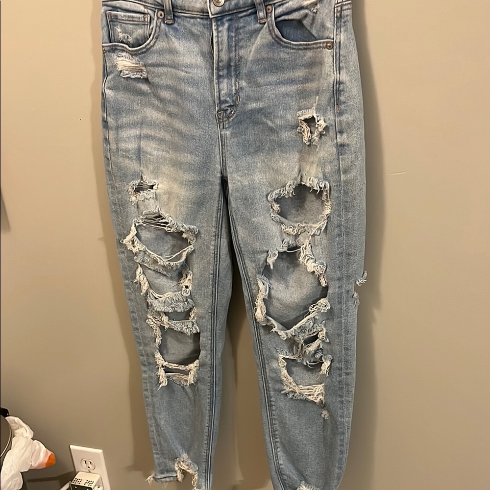 Distressed Light Blue Women's Jeans